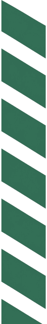 Vertical panel with alternating green diagonal stripes